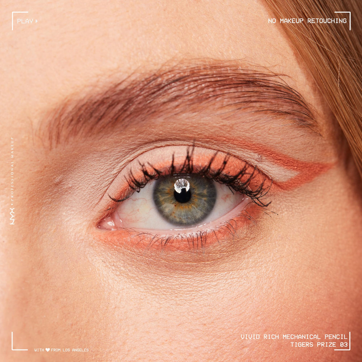 Close-up of NYX Mechanical Eye Pencil Cork Orange tip