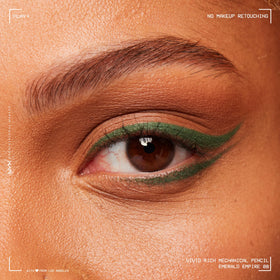 Close-up of NYX Mechanical Eye Pencil tip in Emerald shade