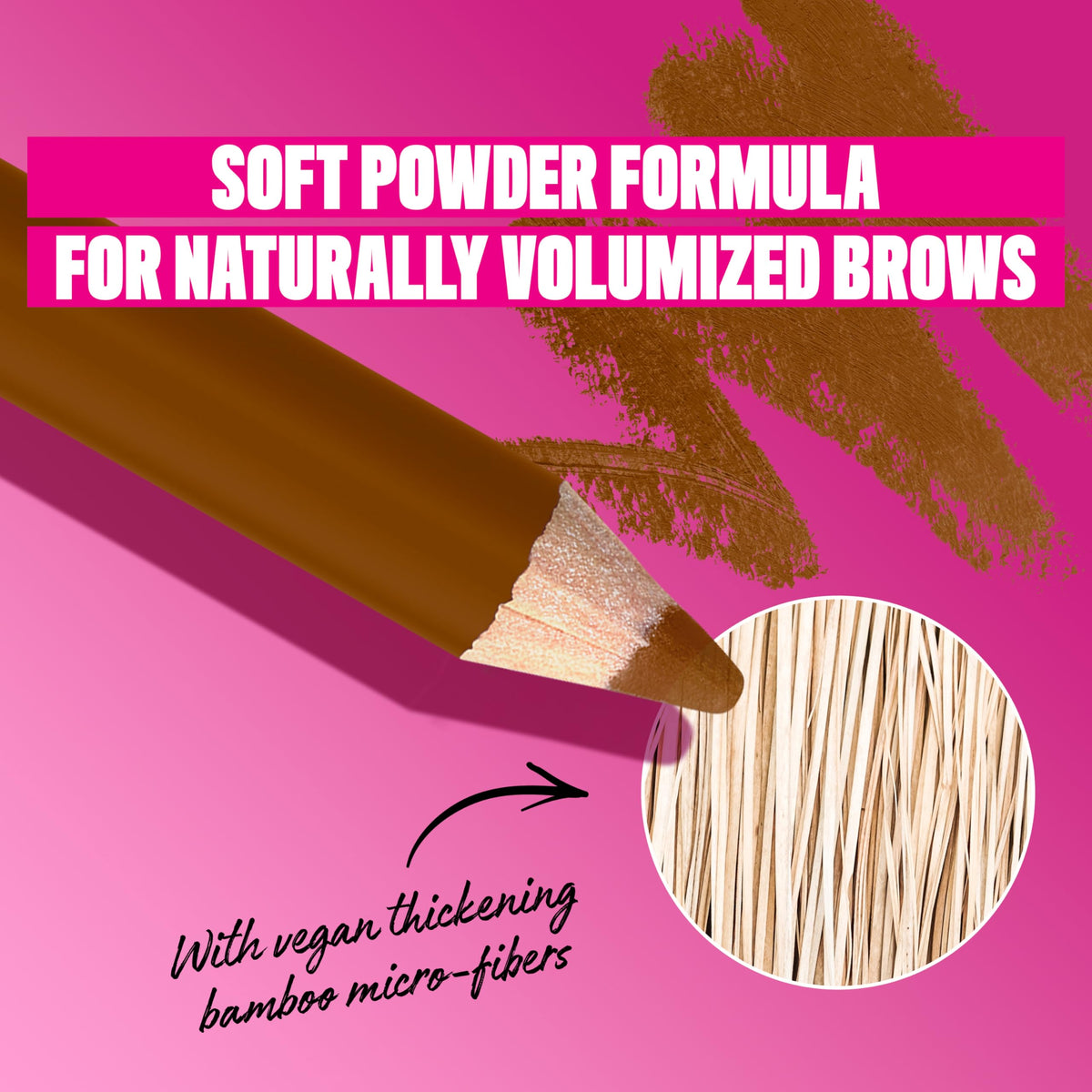 Close-up of NYX Powder Louder Eyebrow Pencil tip