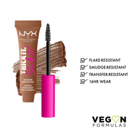 Close-up of NYX Thick It Stick It Brow Mascara applicator