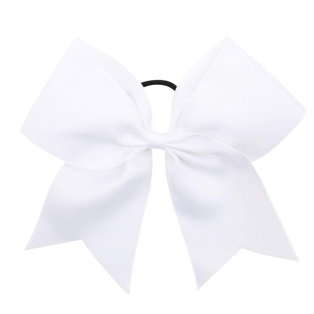 Close-up of OAOLEER cheer hair bow with ponytail holder