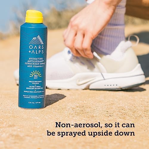 Close-up of Oars + Alps SPF 30 Body Sunscreen spray nozzle