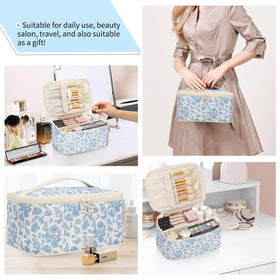 Close-up of OCHEAL Makeup Bag zippers