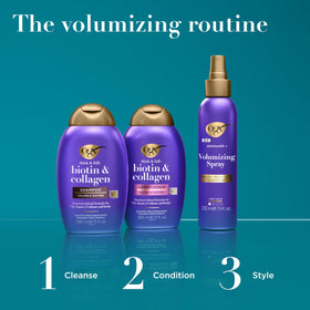 Close-up of OGX Thick & Full Biotin & Collagen Shampoo texture