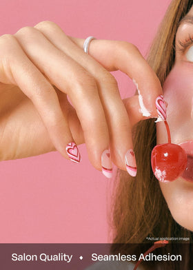 close-up of ohora nail wraps showing texture