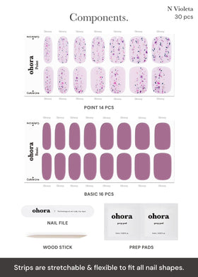 close-up of ohora Semi Gel Nail Strips showing texture
