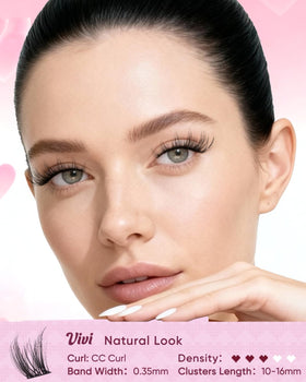 Close-up of OKAYLOVE Wispy Lash Clusters in various lengths