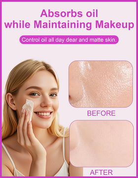 Close-up of Okerker lavender oil blotting paper sheet