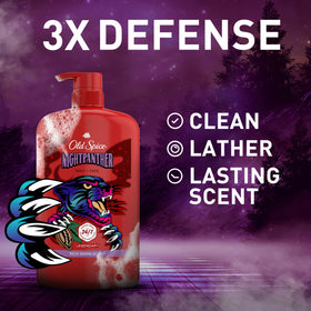 Close-up of Old Spice Cleansing Body Wash texture on hand