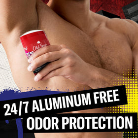Close-up of Old Spice Deodorant texture on a hand