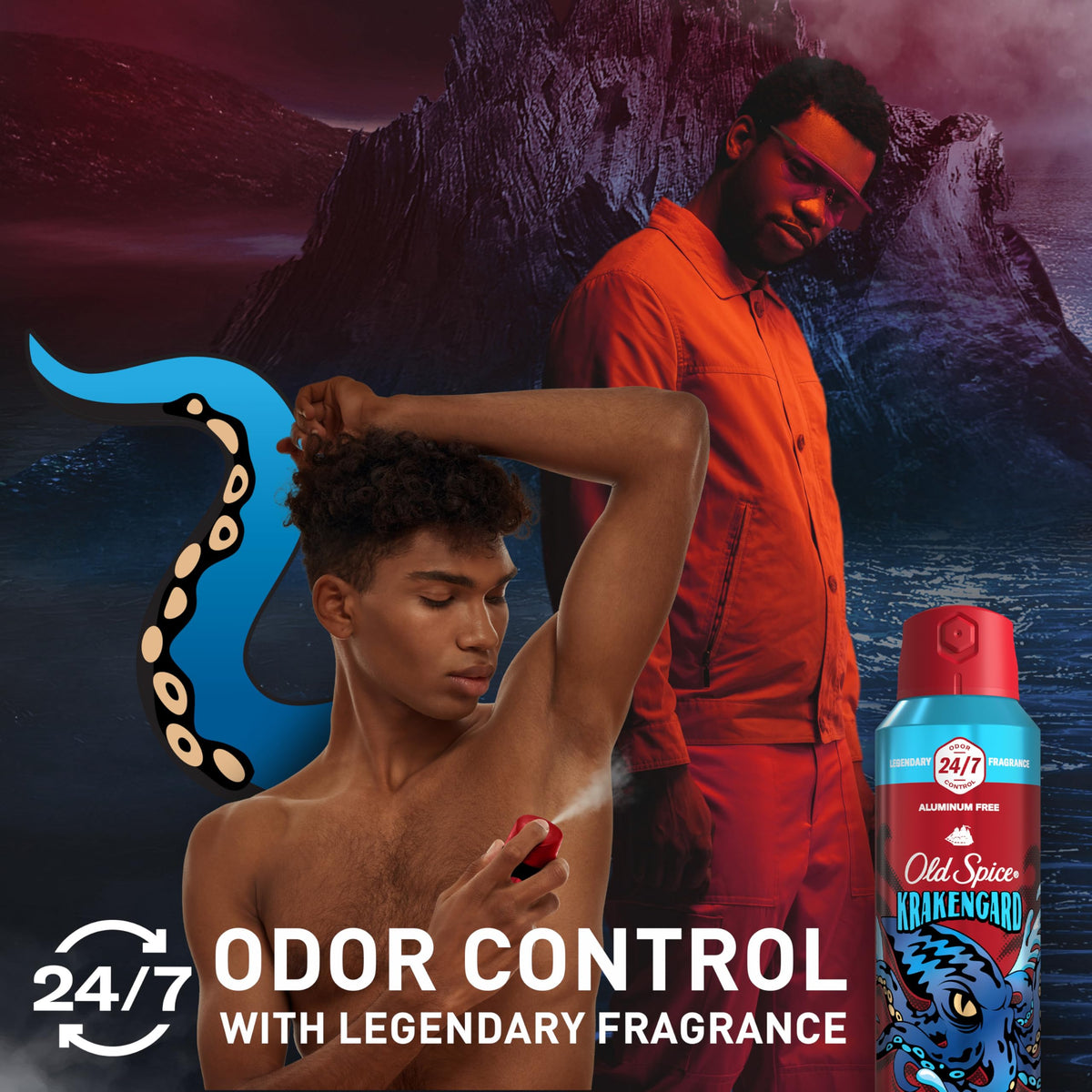 Close-up of Old Spice Krakengard Body Spray nozzle