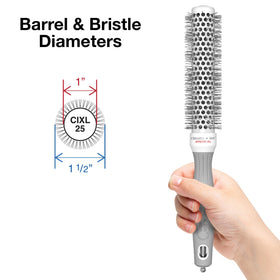 Close-up of Olivia Garden hair brush bristles