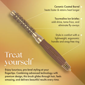 Close-up of Olivia Garden NanoThermic brush barrel