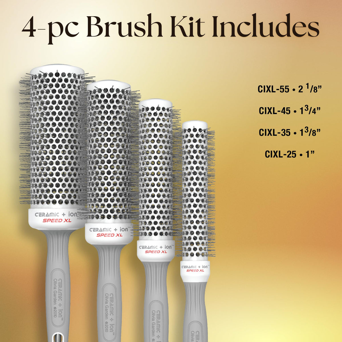Close-up of Olivia Garden Thermal Hair Brush bristles