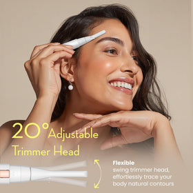 Close-up of OLOV slim trimmer's ultra-thin blade
