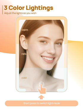 Close-up of OMIRO Lighted Makeup Mirror with Natural light setting