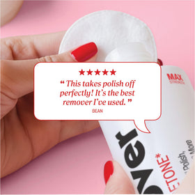 Close-up of Onyx Professional acetone remover bottle