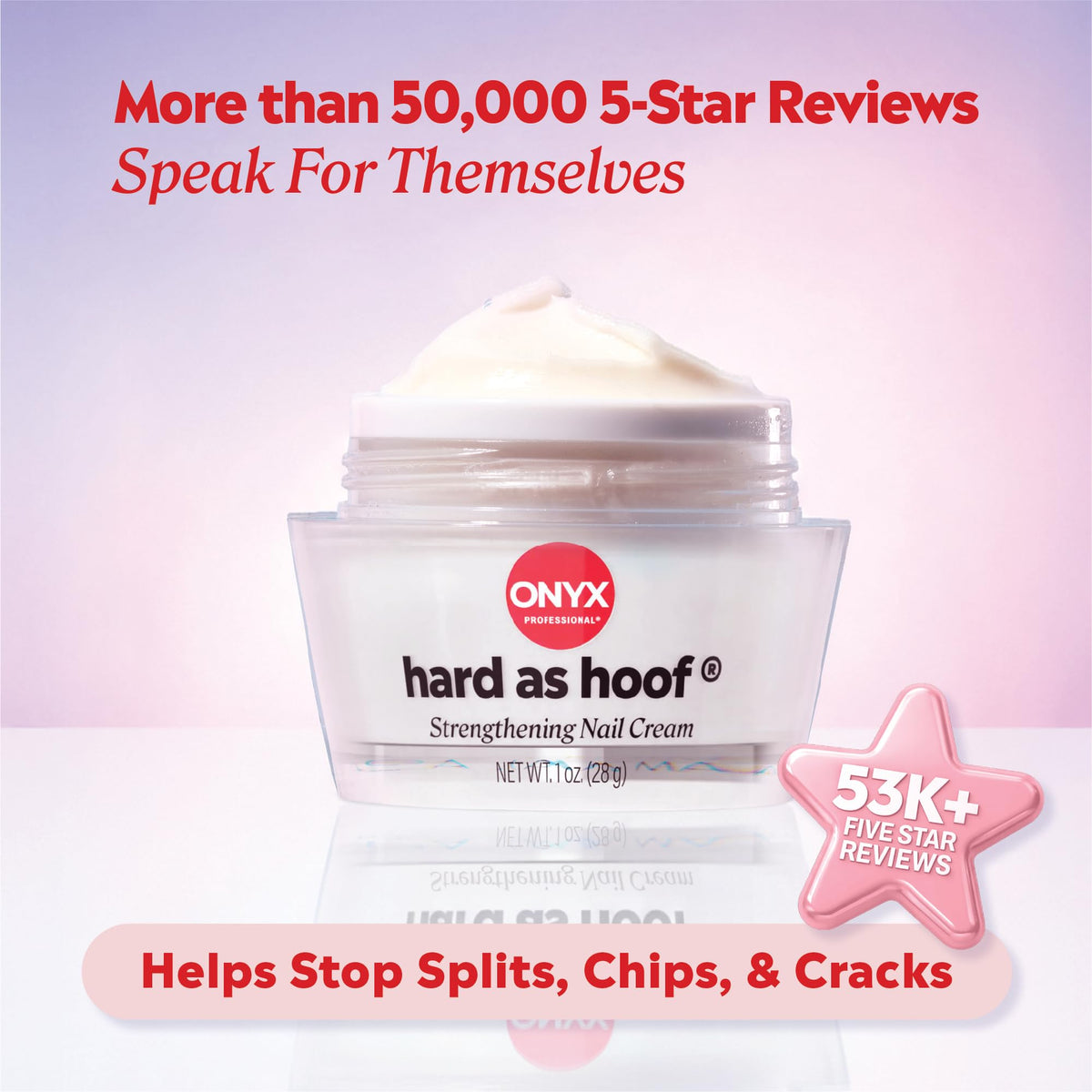 Close-up of Onyx Professional Hard as Hoof Nail Cream texture