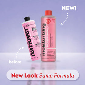 Close-up of Onyx Professional Nail Polish Remover bottle