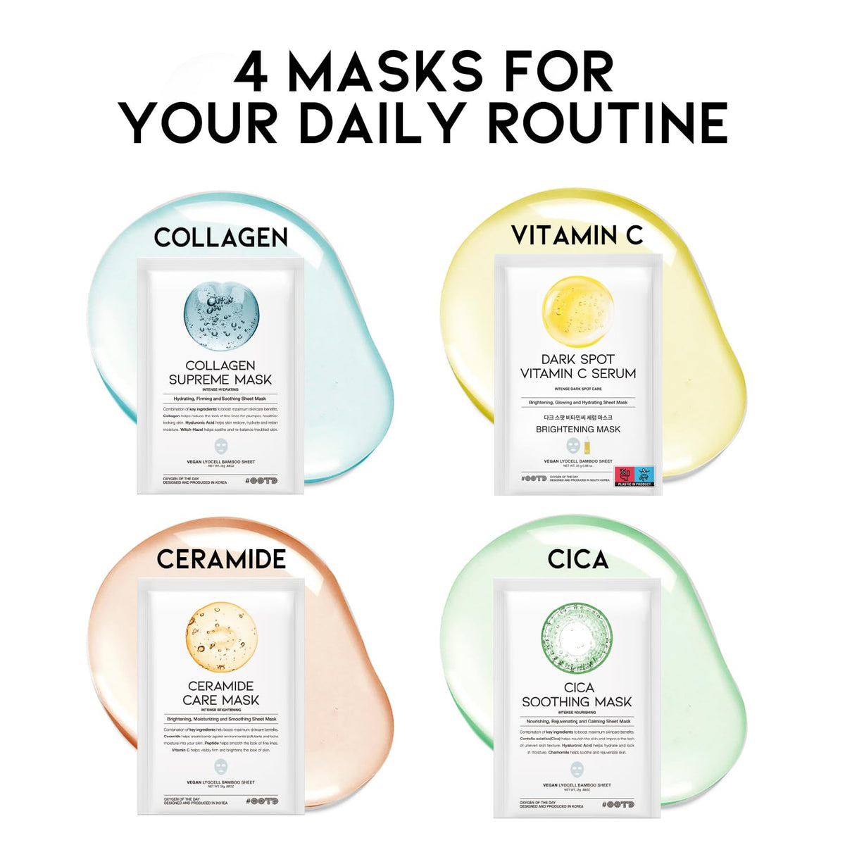 Close-up of #OOTD Korean Sheet Mask texture