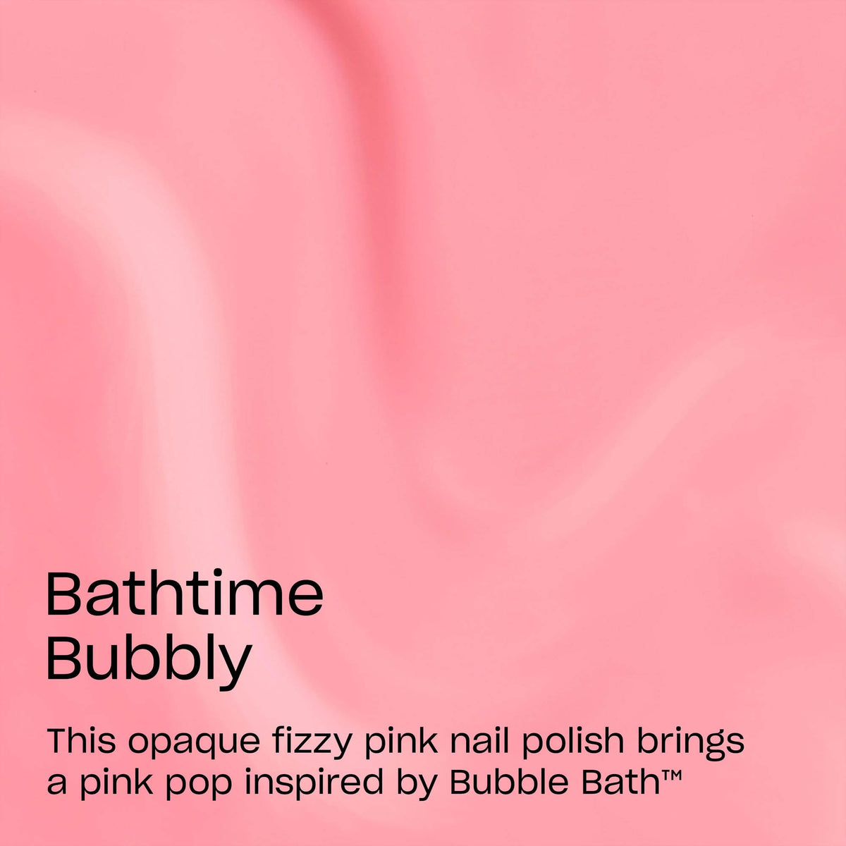 Close-up of OPI Bathtime Bubbly nail polish bottle and brush