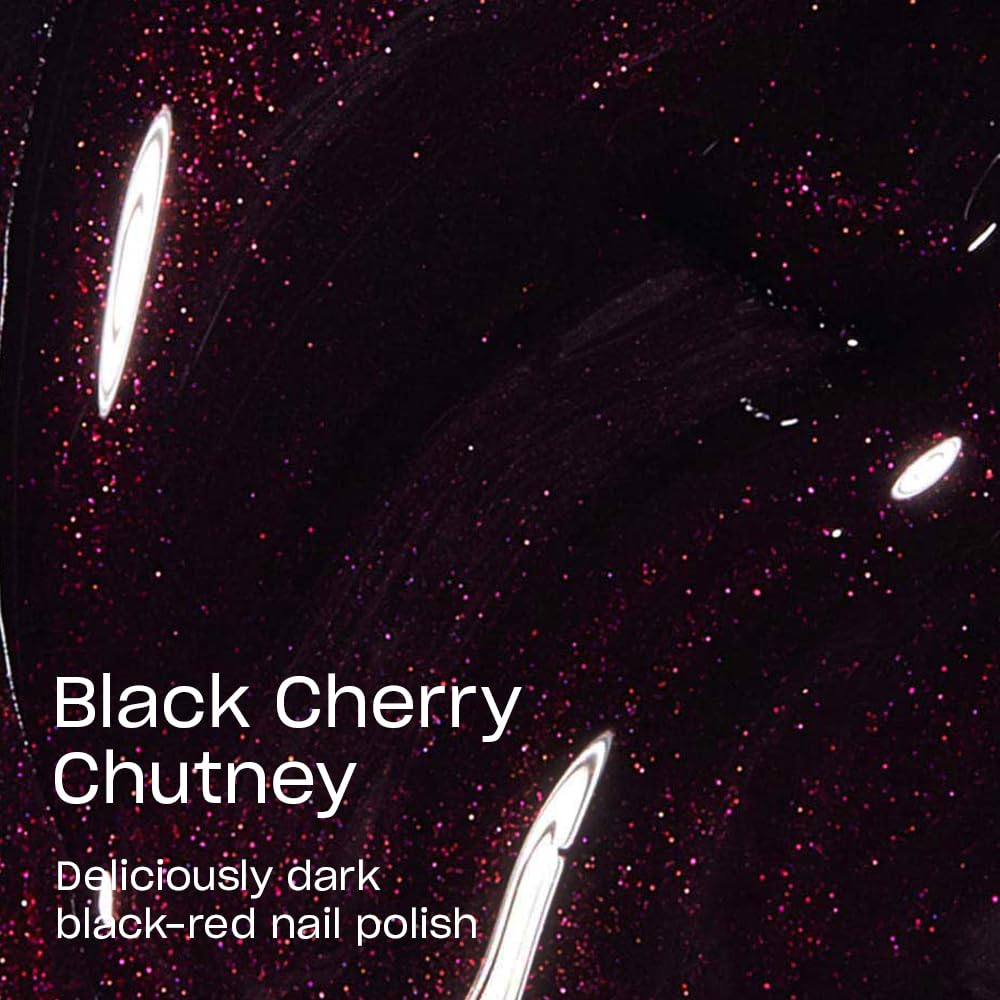 Close-up of OPI Black Cherry Chutney nail polish bottle