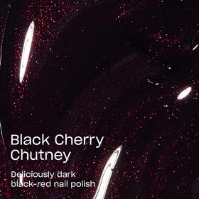 Close-up of OPI Black Cherry Chutney nail polish bottle