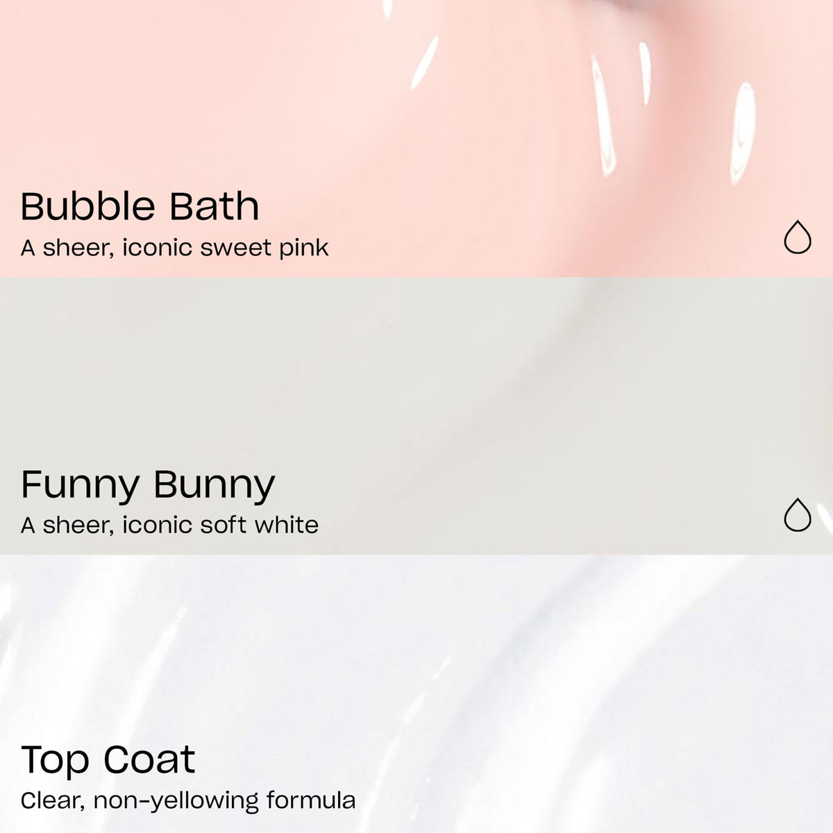 Close-up of OPI Bubble Bath nail polish bottle