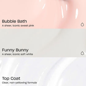 Close-up of OPI Bubble Bath nail polish bottle