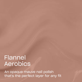 Close-up of OPI Flannel Aerobics nail polish bottle