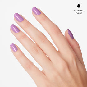 Close-up of OPI GelColor Gel Nail Polish Light Purple Crème texture