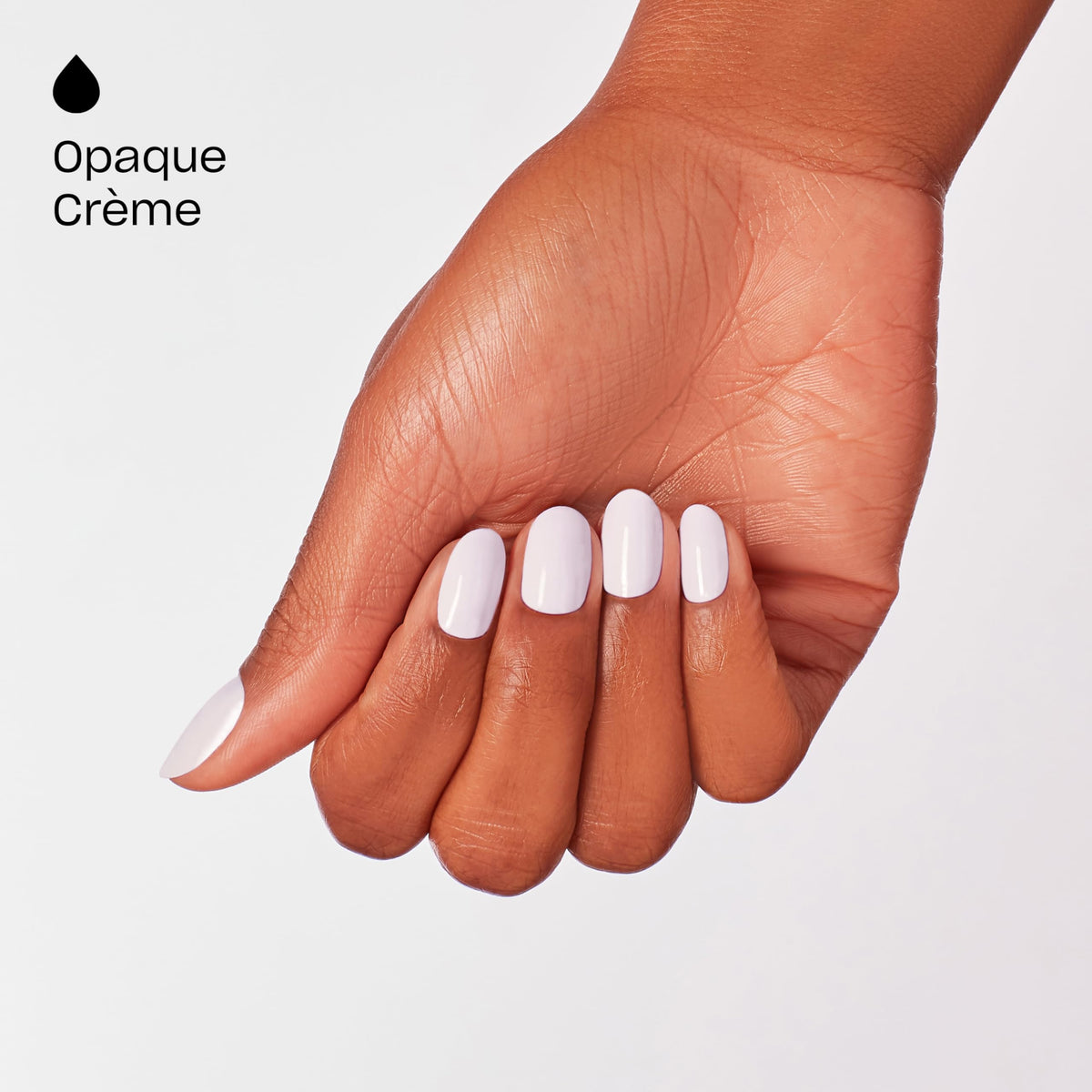 Close-up of OPI GelColor Soft Lavender-White Crème Nail Polish brush