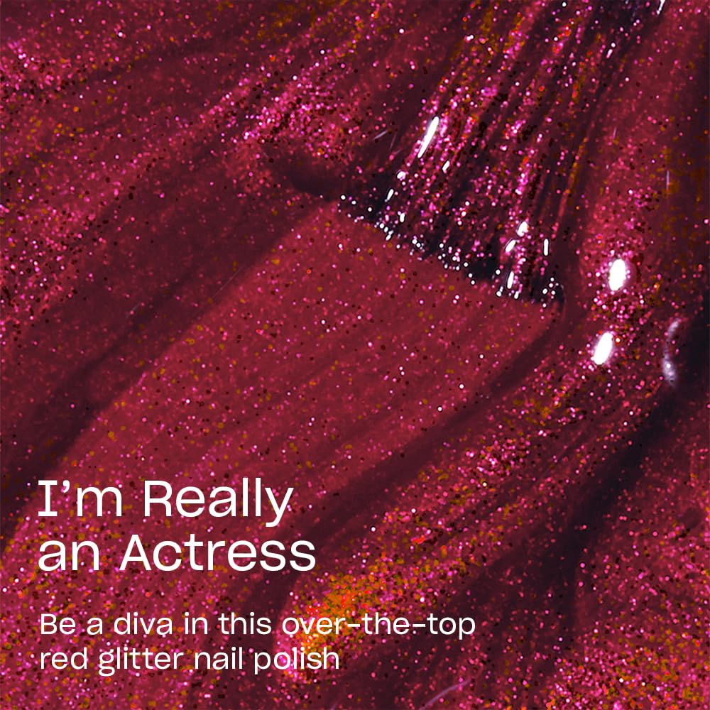 Close-up of OPI I'm Really an Actress nail polish brush
