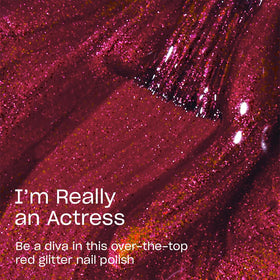 Close-up of OPI I'm Really an Actress nail polish brush