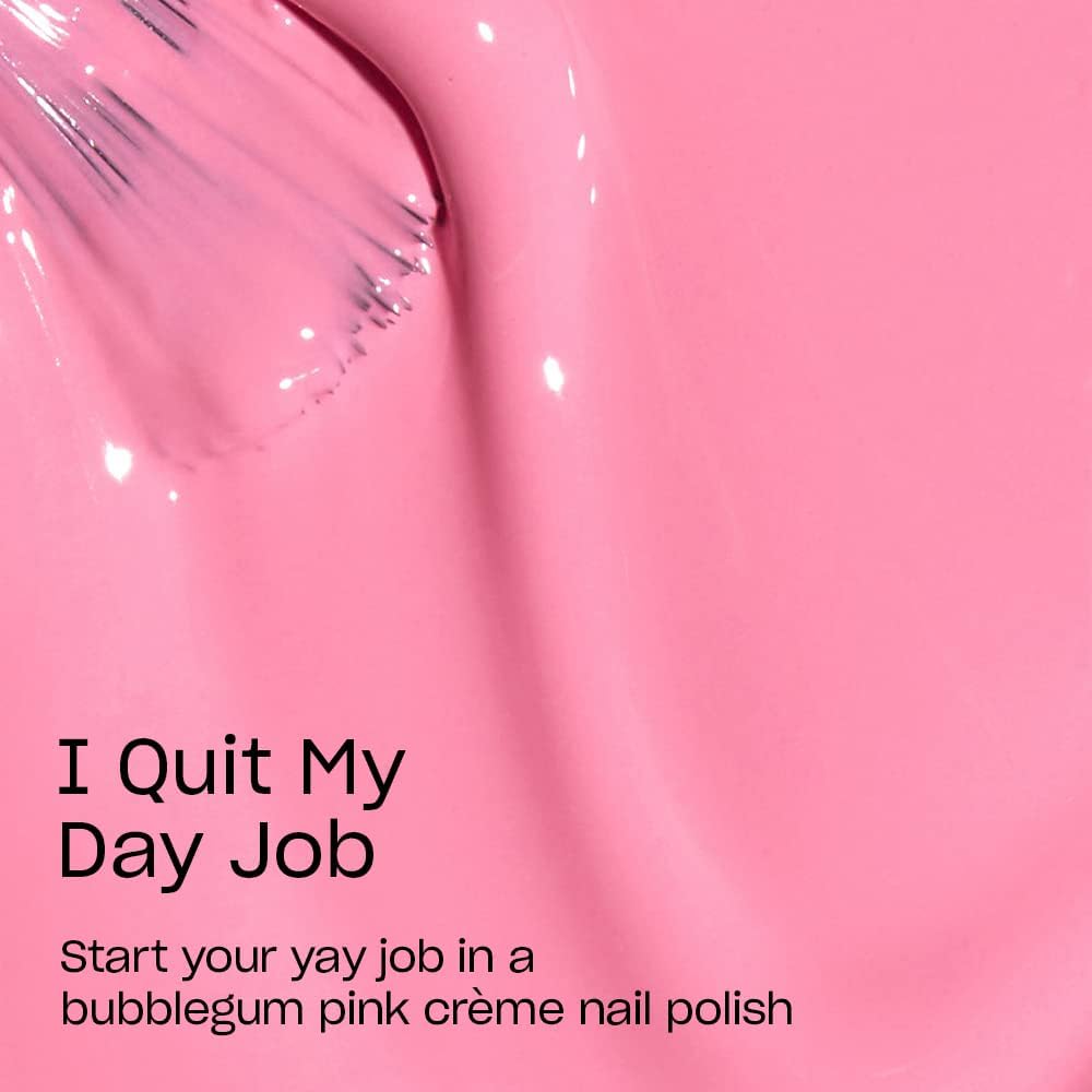 Close-up of OPI I Quit My Day Job nail polish brush