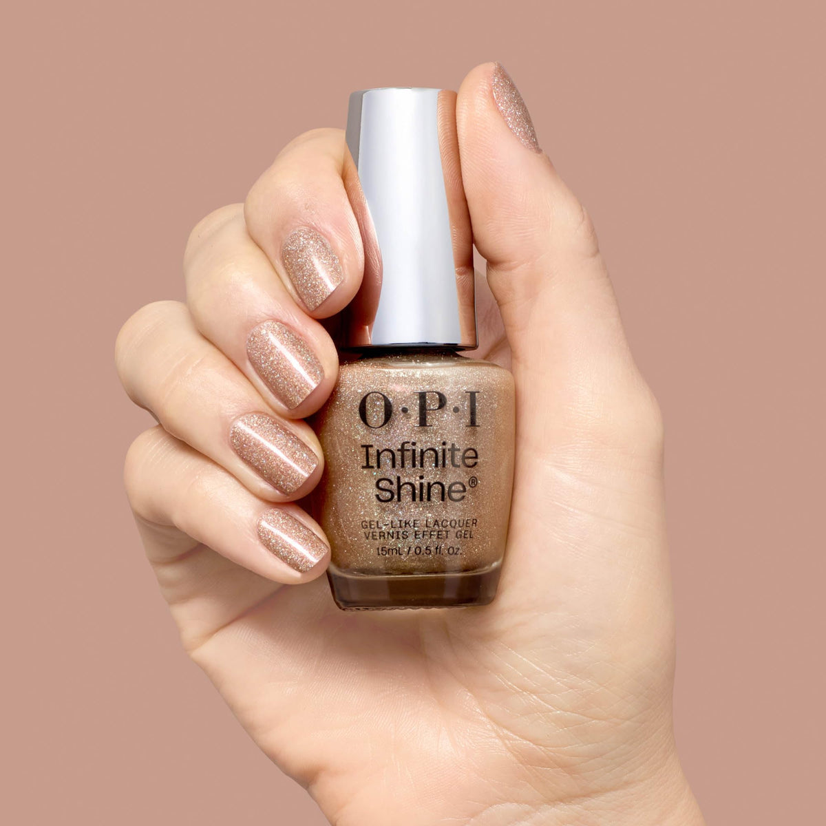Close-up of OPI Infiniste Shine Nail Polish My Private Yacht bottle