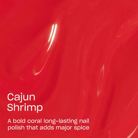 Close-up of OPI Infinite Shine Cajun Shrimp polish