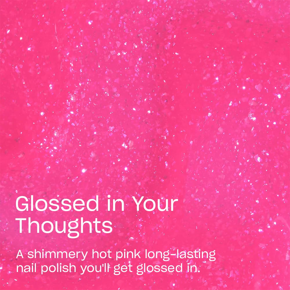 Close-up of OPI Infinite Shine Nail Polish Glossed in Your Thoughts on nails