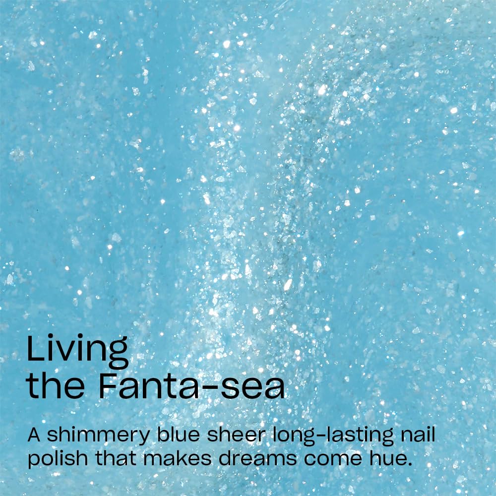 Close-up of OPI Infinite Shine Nail Polish Living the Fanta-sea on a nail