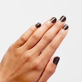 Close-up of OPI Infinite Shine Nail Polish My Private Jet brush