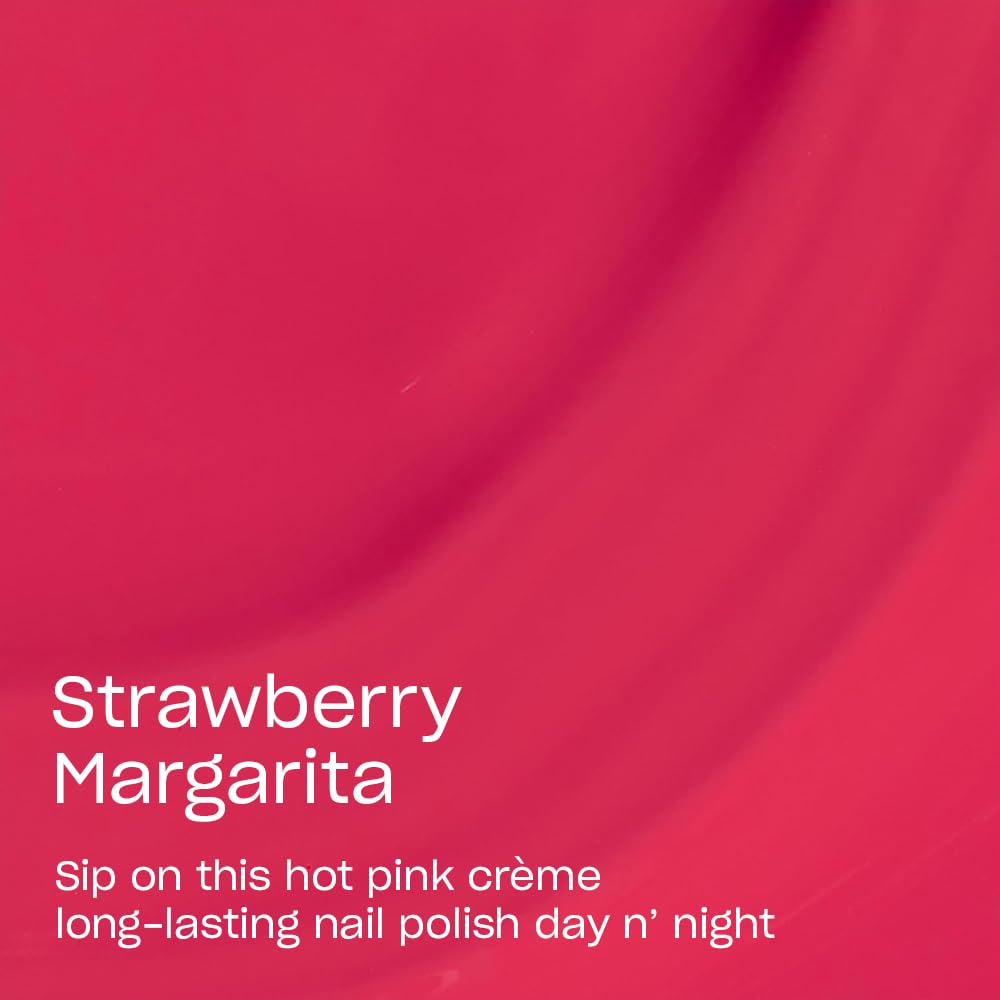 Close-up of OPI Infinite Shine Nail Polish Strawberry Margarita glossy finish