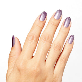 Close-up of OPI Infinite Shine Nail Polish Surrealicious brush