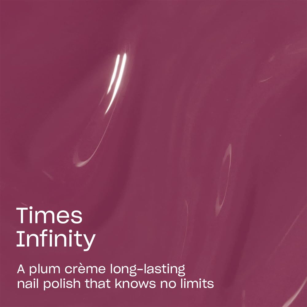 Close-up of OPI Infinite Shine Nail Polish Times Infinity brush