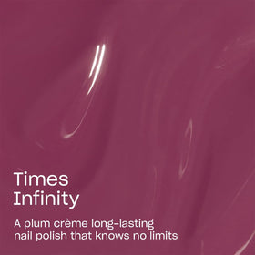 Close-up of OPI Infinite Shine Nail Polish Times Infinity brush