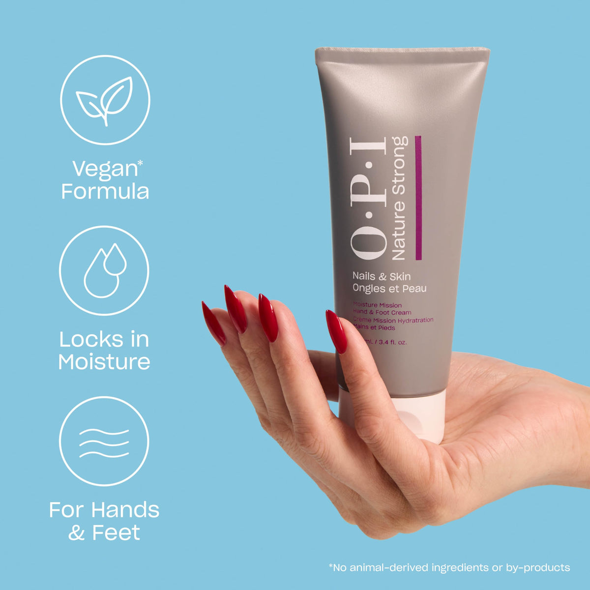 Close-up of OPI Moisture Mission Hand & Foot Cream texture