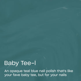 Close-up of OPI Nail Lacquer Baby Tee-l brush and polish