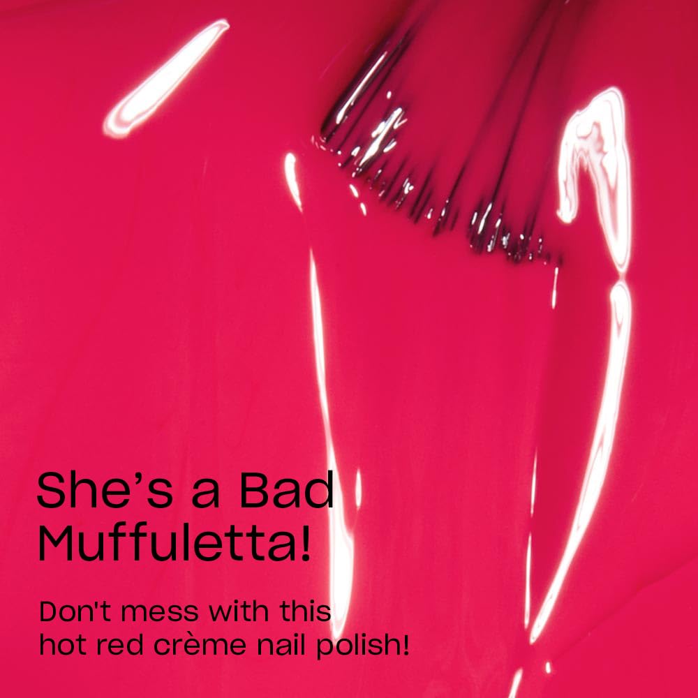 Close-up of OPI Nail Lacquer brush for even application