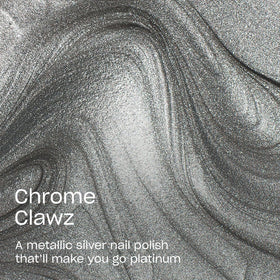 Close-up of OPI Nail Lacquer Chrome Clawz metallic finish