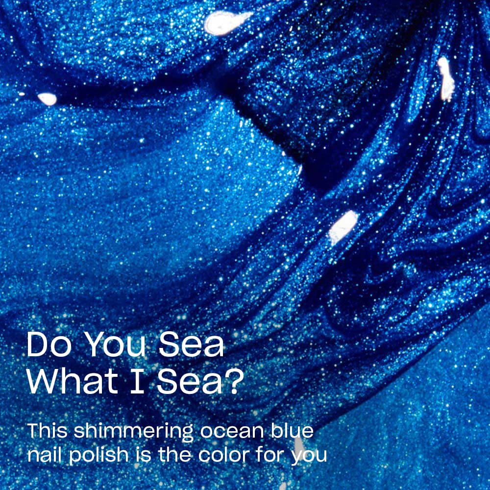Close-up of OPI Nail Lacquer Do You Sea What I Sea? brush