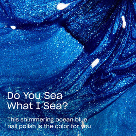 Close-up of OPI Nail Lacquer Do You Sea What I Sea? brush